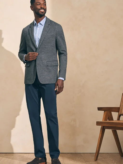 Reserve Twill Knit Blazer - Grey Marl Twill