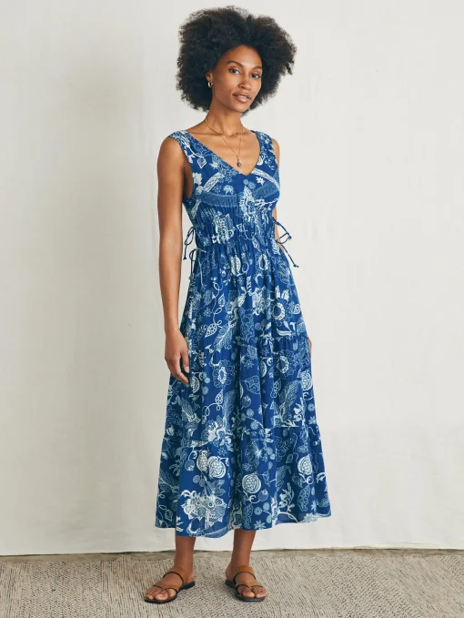 Sandbar Maxi Dress - Blue Kenji Floral