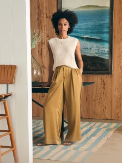 Sandwashed Silk Gemma Pant - Antique Bronze