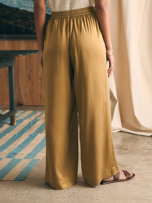 Sandwashed Silk Gemma Pant - Antique Bronze