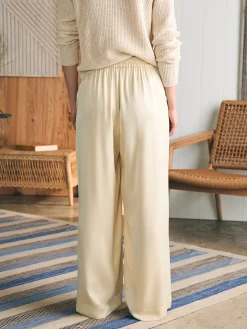 Sandwashed Silk Gemma Pant - Pearled Ivory
