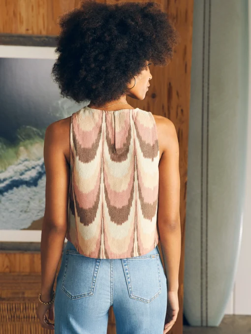 Shoreline Shell Top - Desert Ikat