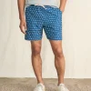 Shorelite Active Swim Short (7" Inseam) - Navy Block Palm