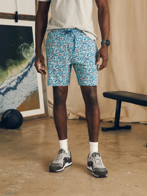 Shorelite Active Swim Short (7" Inseam) - Seafoam Beach Blossom