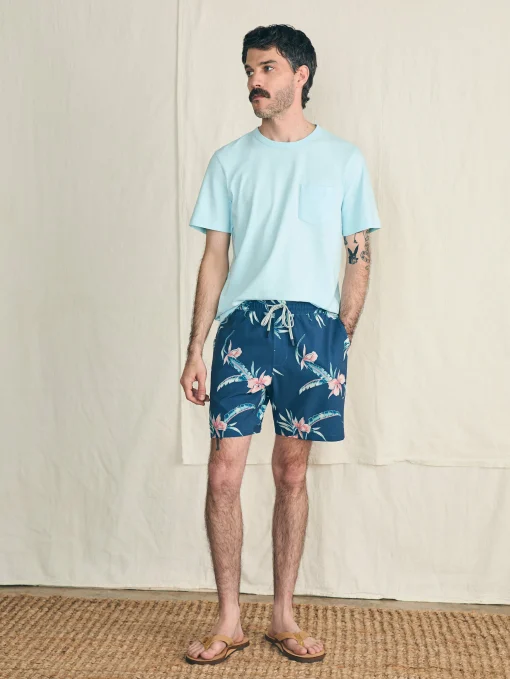 Shorelite Active Swim Short (7" Inseam) - Navy Island Orchid