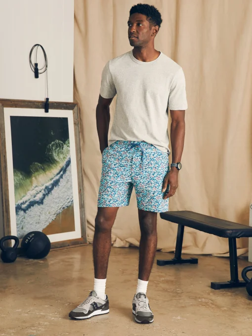 Shorelite Active Swim Short (7" Inseam) - Seafoam Beach Blossom