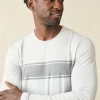 Shorelite Long-Sleeve Tech Tee - Grey Steel Surf Stripe