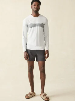 Shorelite Long-Sleeve Tech Tee - Grey Steel Surf Stripe