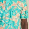 Shorelite Short-Sleeve Tech Shirt - Teal Geranium Floral