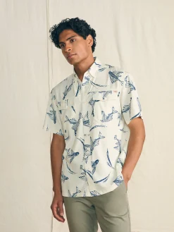 Shorelite Short-Sleeve Tech Shirt - Cream Island Fish