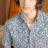 Short-Sleeve Breeze Shirt - Seafoam Beach Blossom