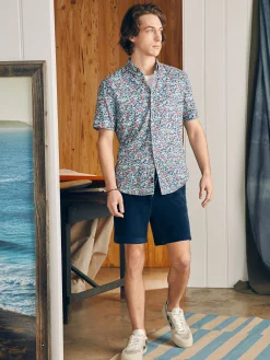 Short-Sleeve Breeze Shirt - Seafoam Beach Blossom