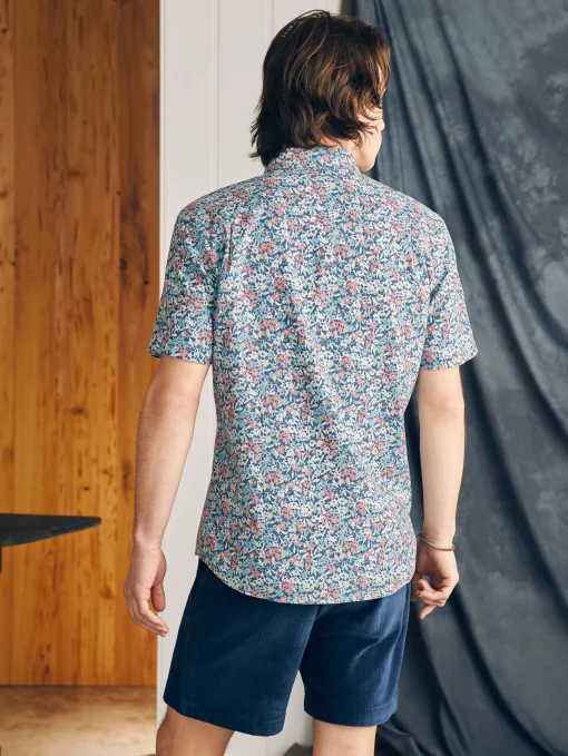 Short-Sleeve Breeze Shirt - Seafoam Beach Blossom