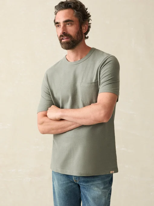 Short-Sleeve Hemp Blend Tee - Olive Dusk