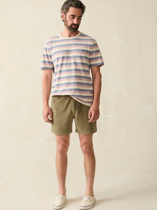 Short-Sleeve Hemp Blend Tee - Autumn Beach Ombre