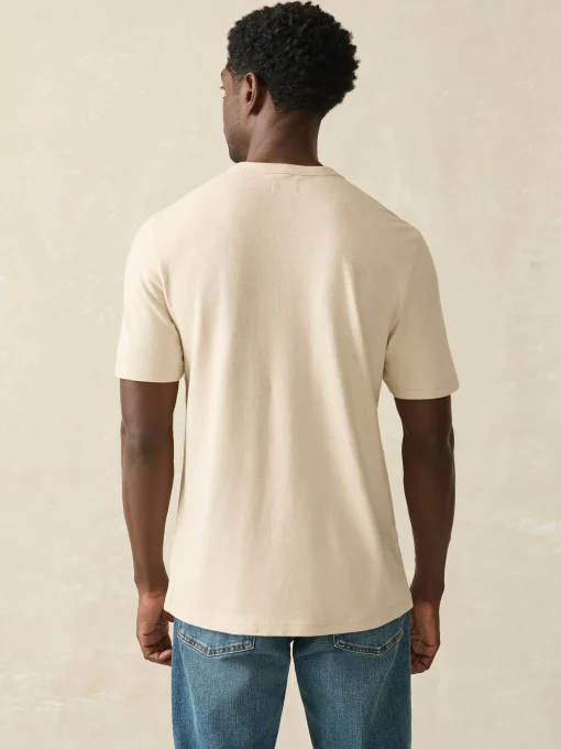 Short-Sleeve Hemp Blend Tee - Dusty Ivory