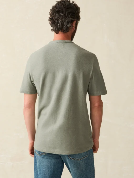 Short-Sleeve Hemp Blend Tee - Olive Dusk