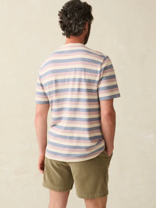 Short-Sleeve Hemp Blend Tee - Autumn Beach Ombre