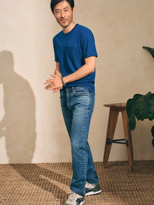 Short-Sleeve Indigo Pocket Tee - Dark Indigo Wash