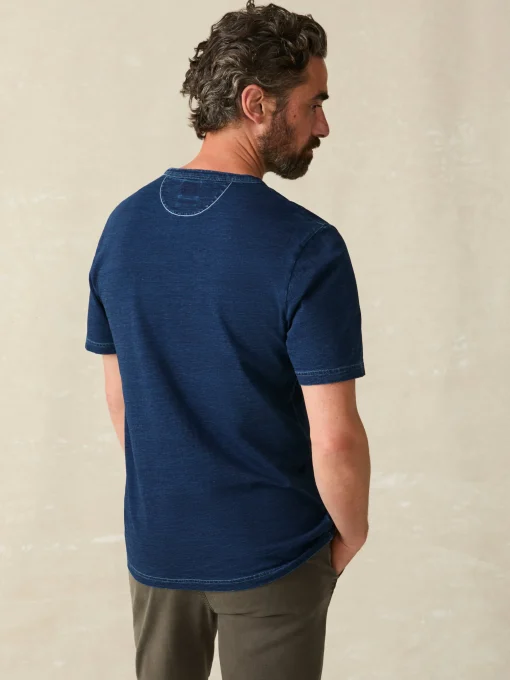 Short-Sleeve Indigo Pocket Tee - Midnight Wash
