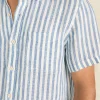 Short-Sleeve Palma Linen Shirt - Horizon Ivory Stripe