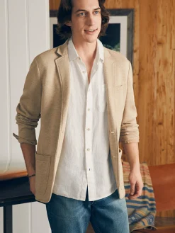 Short-Sleeve Palma Linen Shirt (Tall) - Bright White Basketweave