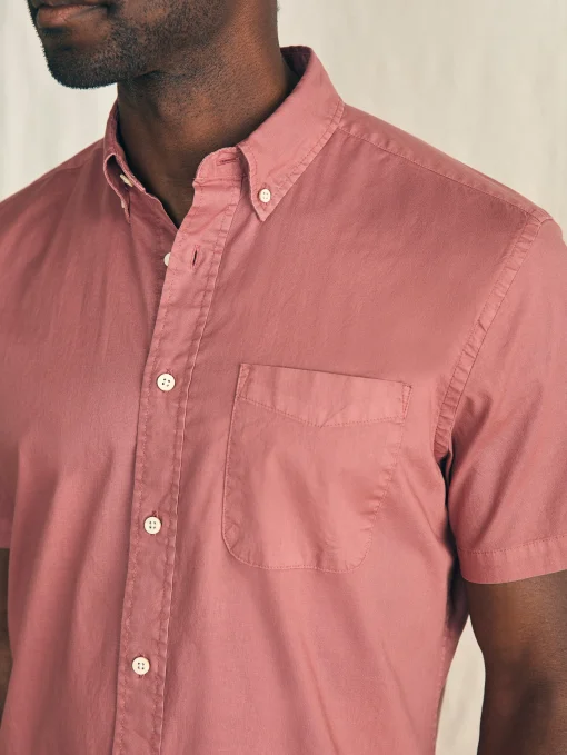 Short-Sleeve Stretch Playa Shirt - Faded Flag