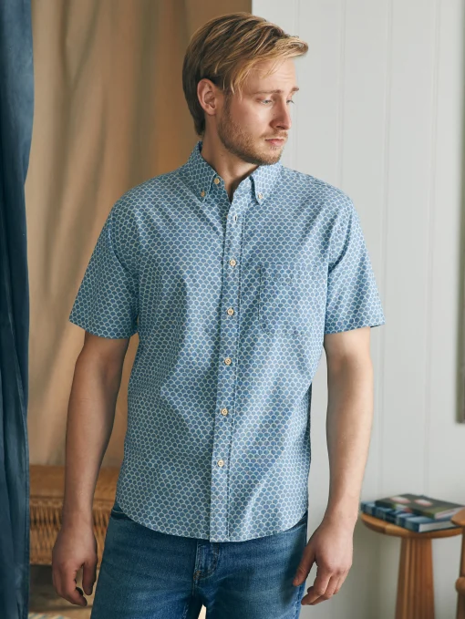 Short-Sleeve Stretch Playa Shirt - Fishscale Redux