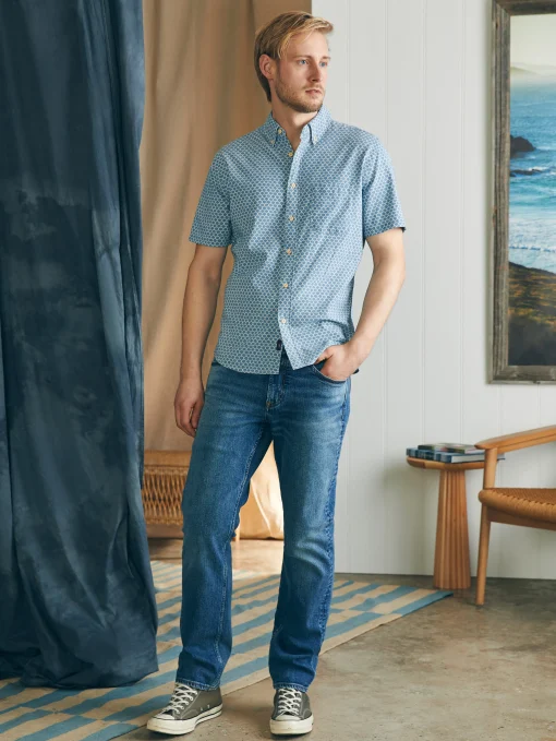 Short-Sleeve Stretch Playa Shirt (Tall) - Fishscale Redux