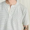 Short-Sleeve Sunwashed Henley - Shell Flint Stripe
