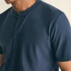 Short-Sleeve Sunwashed Henley - Dune Navy