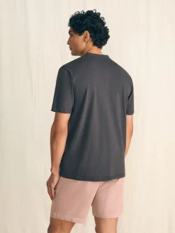 Short-Sleeve Sunwashed Henley - Washed Black