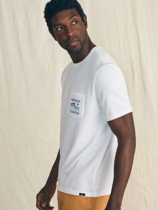 Short-Sleeve Surfrider Sunwashed Pocket Tee - White