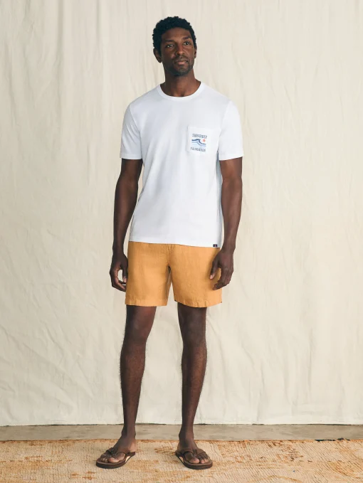 Short-Sleeve Surfrider Sunwashed Pocket Tee - White
