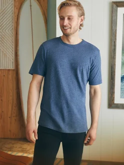 Short-Sleeve Vintage Chambray Tee - Glacial Navy Heather