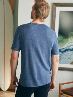 Short-Sleeve Vintage Chambray Tee - Glacial Navy Heather