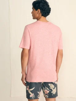 Short-Sleeve Vintage Chambray Tee - Vintage Rose Heather