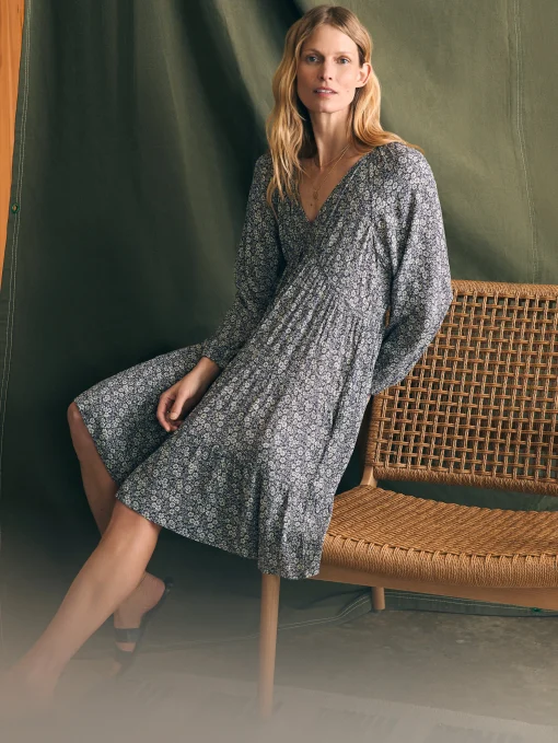 Sirene Dress - Navy Ditsy Floral