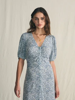 Sorrento Dress - Cream Imma Floral