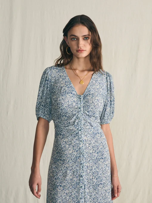 Sorrento Dress - Cream Imma Floral
