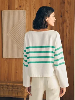 Sport Jersey Long-Sleeve Tee - Green Cape May Stripe