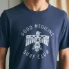 Steven Paul Judd Good Medicine Surf Club Tee - Dune Navy