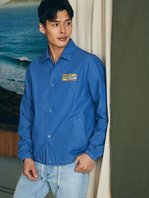 Steven Paul Judd Good Medicine Sunwashed Coaches Jacket - Marine Blue