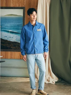 Steven Paul Judd Good Medicine Sunwashed Coaches Jacket - Marine Blue