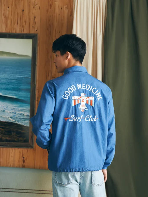 Steven Paul Judd Good Medicine Sunwashed Coaches Jacket - Marine Blue