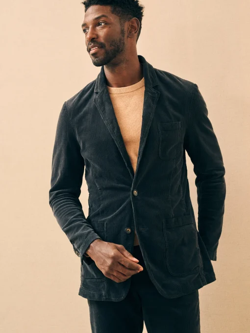 Stretch Corduroy Blazer - Midnight