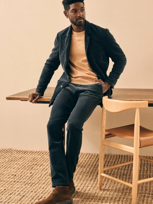 Stretch Corduroy Blazer - Midnight