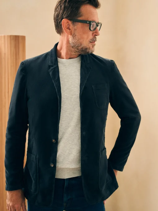 Stretch Corduroy Blazer - Midnight