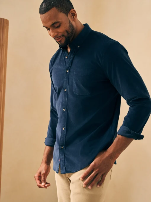 Stretch Corduroy Shirt - Blue Nights