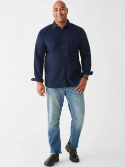 Stretch Corduroy Shirt - Navy